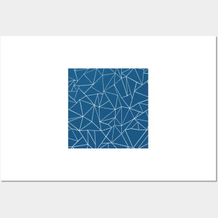 Ab Dotted Navy Blue Posters and Art